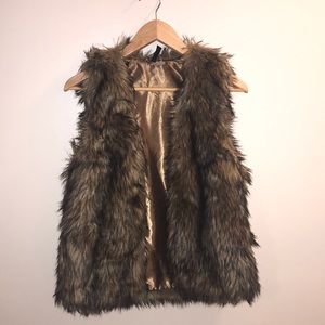 Faux fur vest